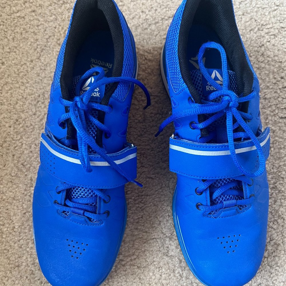 Men's Blue/White Reebok Lifter PR Weightlifting Shoe
